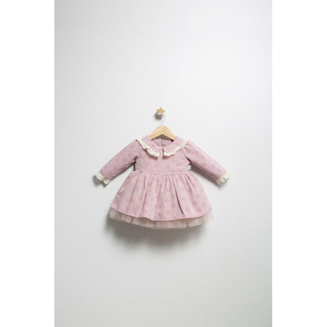Rochita eleganta pentru fetite Elbise, Tongs baby, cu tulle si volane (Marime: 18-24 Luni, Culoare: Crem) JEMtgs_38298