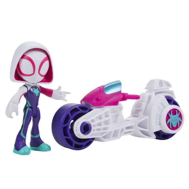 SPIDEY PRIETENII EXTRAORDINARI SET MOTOCICLETA SI FIGURINA GHOST SPIDER 10CM VIVF6777_F7461