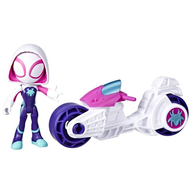 SPIDEY PRIETENII EXTRAORDINARI SET MOTOCICLETA SI FIGURINA GHOST SPIDER 10CM VIVF6777_F7461