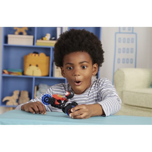 SPIDEY PRIETENII EXTRAORDINARI SET MOTOCICLETA SI FIGURINA MILES MORALES SPIDER MAN 10CM VIVF6777_F7460