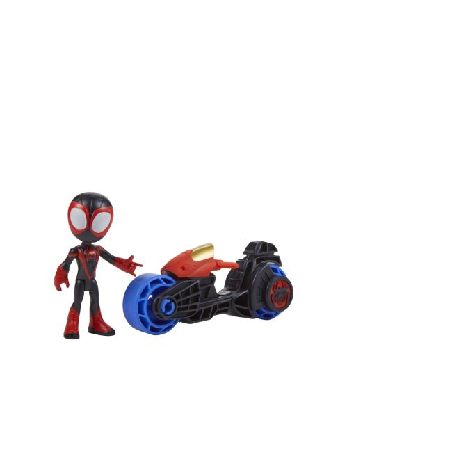 SPIDEY PRIETENII EXTRAORDINARI SET MOTOCICLETA SI FIGURINA MILES MORALES SPIDER MAN 10CM VIVF6777_F7460