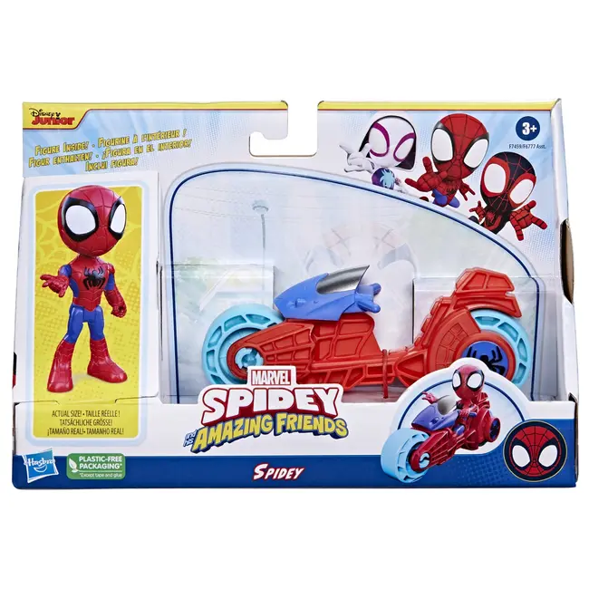 SPIDEY PRIETENII EXTRAORDINARI SET MOTOCICLETA SI FIGURINA SPIDEY 10CM VIVF6777_F7459