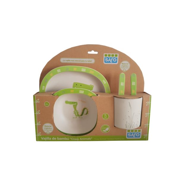 Set alimentatie crazy animals crocodil 5 piese tna5057