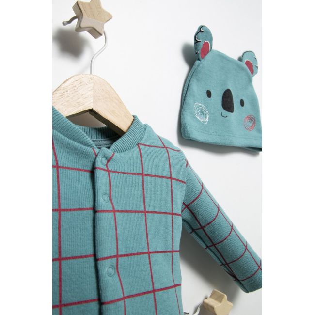 Set de 5 piese pentru nou nascut baietel Forest, Tongs baby, 0-3 luni (Culoare: Bleumarin) JEMtgs_4589_3