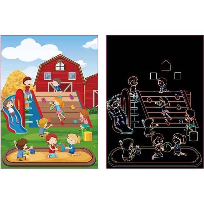 Set 9 planse razuibile Scratch ArtCards Bambinice BN047 BBJBN047_Campus