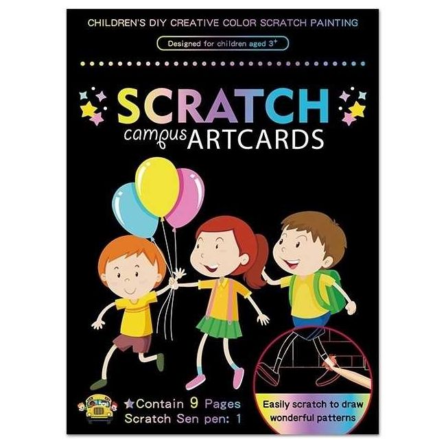 Set 9 planse razuibile Scratch ArtCards Bambinice BN047 BBJBN047_Campus