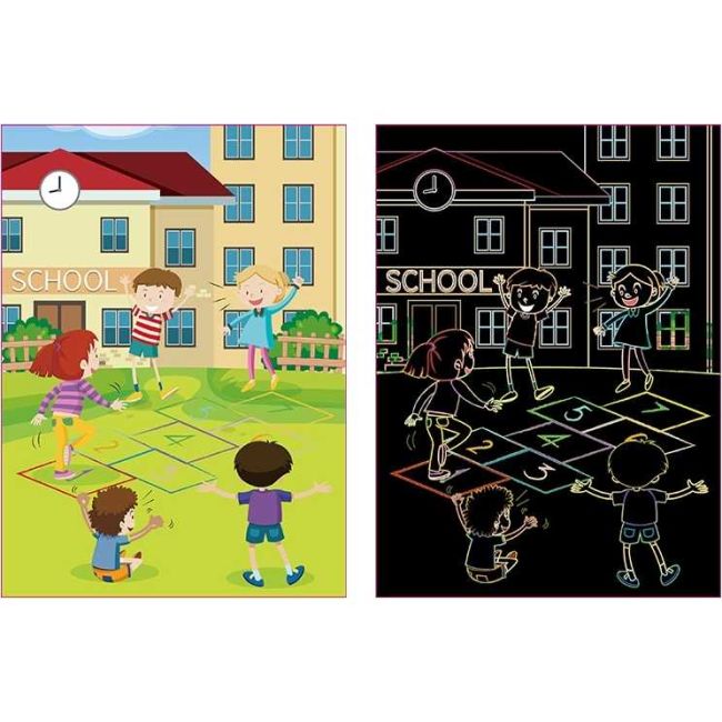 Set 9 planse razuibile Scratch ArtCards Bambinice BN047 BBJBN047_Campus