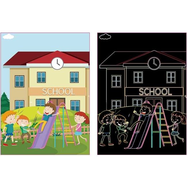 Set 9 planse razuibile Scratch ArtCards Bambinice BN047 BBJBN047_Campus