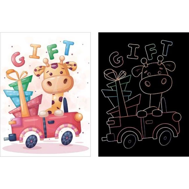 Set 9 planse razuibile Scratch ArtCards Bambinice BN047 BBJBN047_Desene Animate