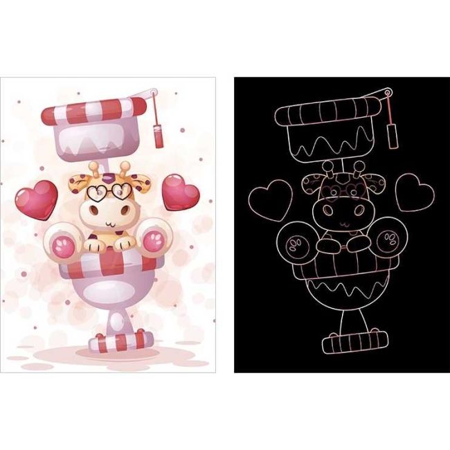 Set 9 planse razuibile Scratch ArtCards Bambinice BN047 BBJBN047_Desene Animate
