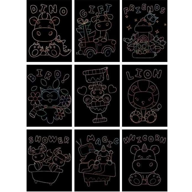 Set 9 planse razuibile Scratch ArtCards Bambinice BN047 BBJBN047_Desene Animate