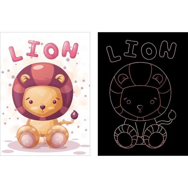 Set 9 planse razuibile Scratch ArtCards Bambinice BN047 BBJBN047_Desene Animate