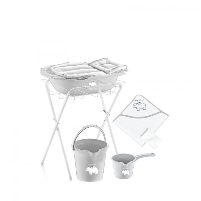 Set de baie complet pentru bebelusi cu 6 piese, BabyJem (Culoare: Bleu) JEMbj_5743