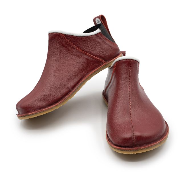 Pantofiori de interior Cadet din piele naturala Visiniu Phonebox BabyFox- FOXCDT777VSN