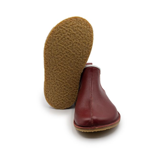 Pantofiori model Cadet BabyFox pentru exterior din piele naturala Visiniu Phonebox - FOXCDT888VSN