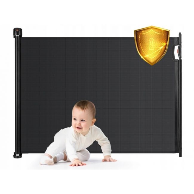 Bariera de protectie pentru scari si usi, 50-140 cm, nukido 718400 - negru edeedi718400