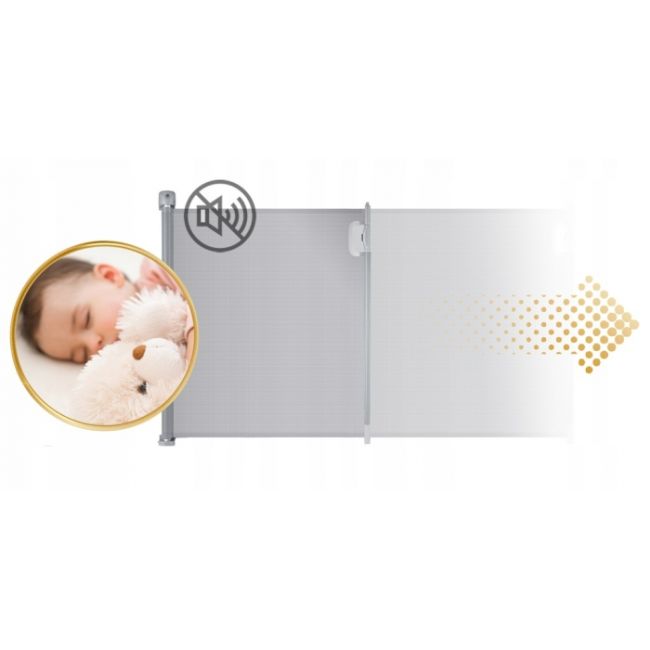 Bariera de protectie pentru scari si usi, 50-140 cm, nukido 718401 - gri edeedi718401