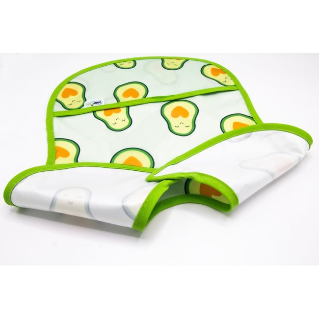 Baveta cu buzunar BLW , BabyJem, 28x41 cm (Model: Avocado) JEMbj_7883