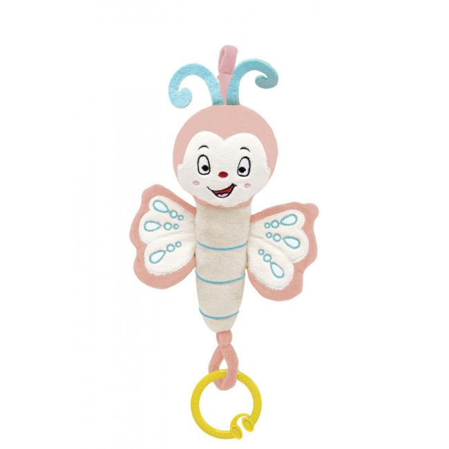 Jucarie din plus cu vibratii pentru bebelusi Fluture, 6 luni+, BabyJem (Culoare: Verde) JEMbj_8311