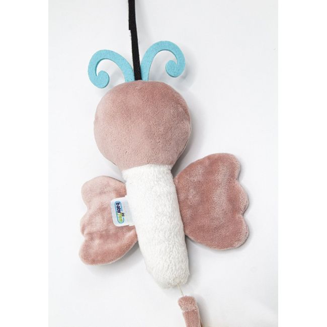 Jucarie din plus cu vibratii pentru bebelusi Fluture, 6 luni+, BabyJem (Culoare: Verde) JEMbj_8311