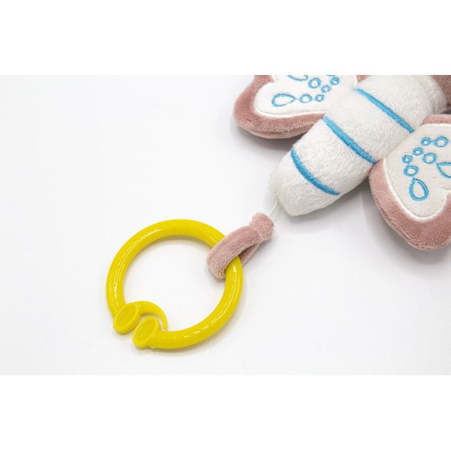 Jucarie din plus cu vibratii pentru bebelusi Fluture, 6 luni+, BabyJem (Culoare: Verde) JEMbj_8311