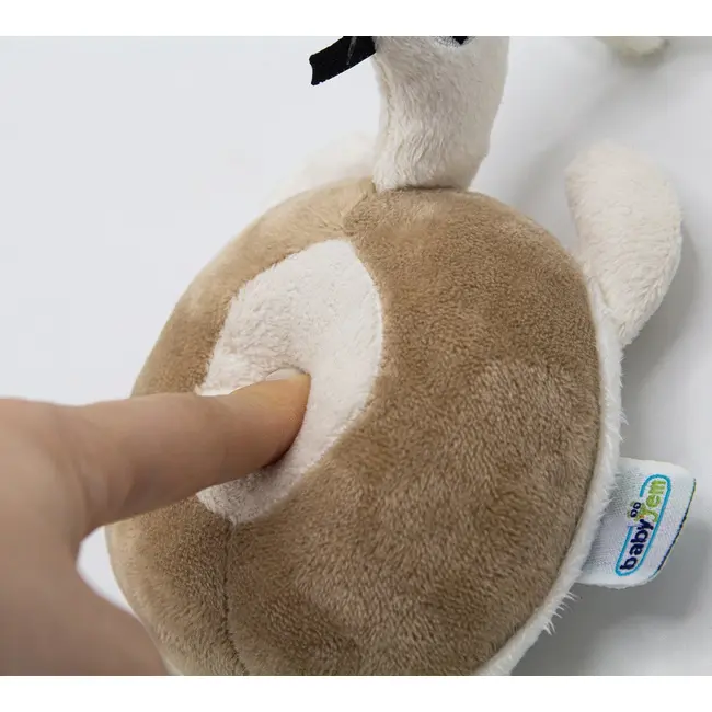 Jucarie din plus zornaitoare Broscuta testoasa, 3 luni+, BabyJem (Culoare: Maro) JEMbj_8191