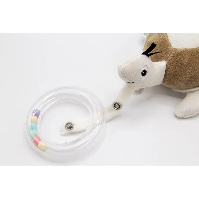 Jucarie din plus zornaitoare Broscuta testoasa, 3 luni+, BabyJem (Culoare: Maro) JEMbj_8191