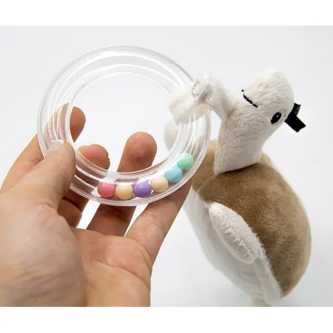 Jucarie din plus zornaitoare Broscuta testoasa, 3 luni+, BabyJem (Culoare: Maro) JEMbj_8191