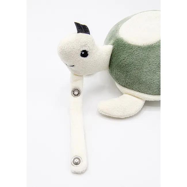 Jucarie din plus zornaitoare Broscuta testoasa, 3 luni+, BabyJem (Culoare: Maro) JEMbj_8191