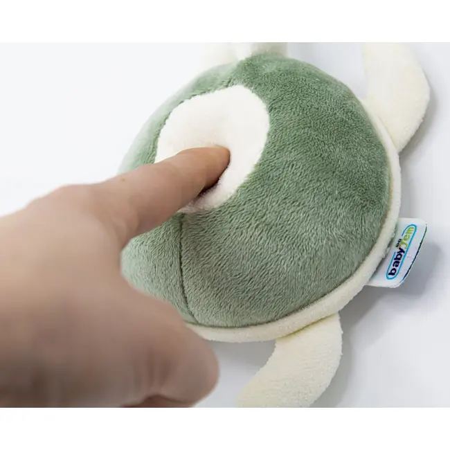 Jucarie din plus zornaitoare Broscuta testoasa, 3 luni+, BabyJem (Culoare: Maro) JEMbj_8191