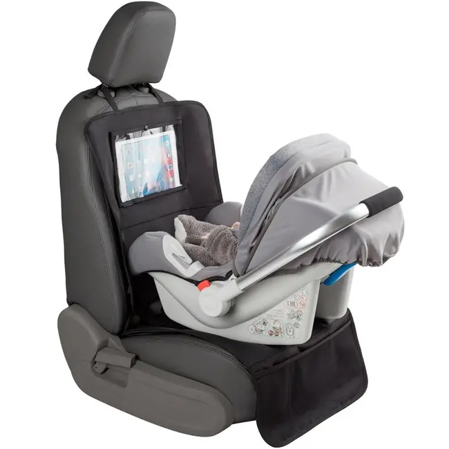 Protectie scaun auto, Bancheta si spatar, Cu organizator, 3 in 1, Dimensiune 123x48.5 cm, FreeON, Negru BYN45708