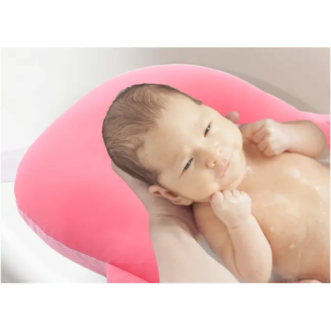 Salteluta suport pentru baita Balena, BabyJem, 35x50 cm (Culoare: Roz) JEMbj_4402