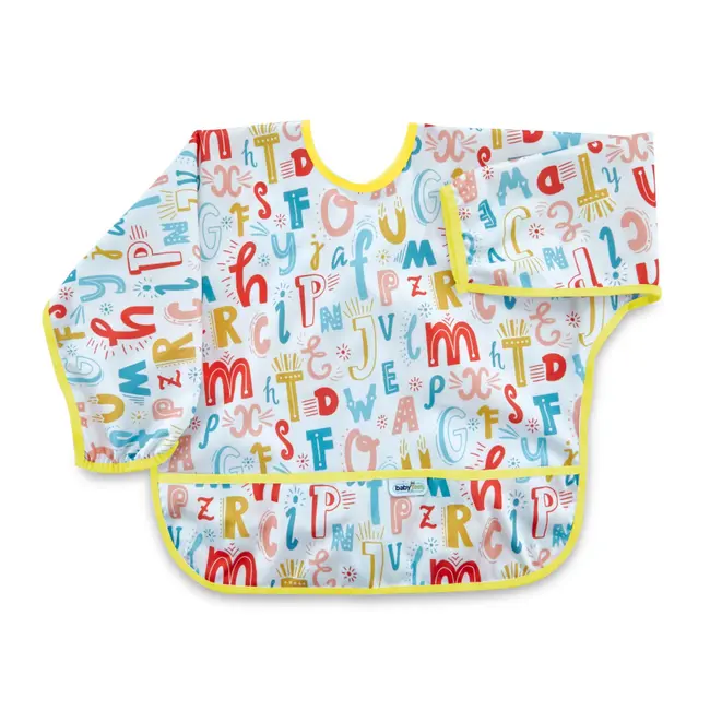 Sort cu maneci pentru activitati BLW, BabyJem, 33x74 cm (Model: Alfabet) JEMbj_7842