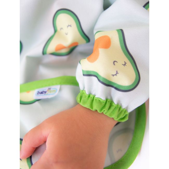 Sort cu maneci pentru activitati BLW, BabyJem, 33x74 cm (Model: Avocado) JEMbj_7843