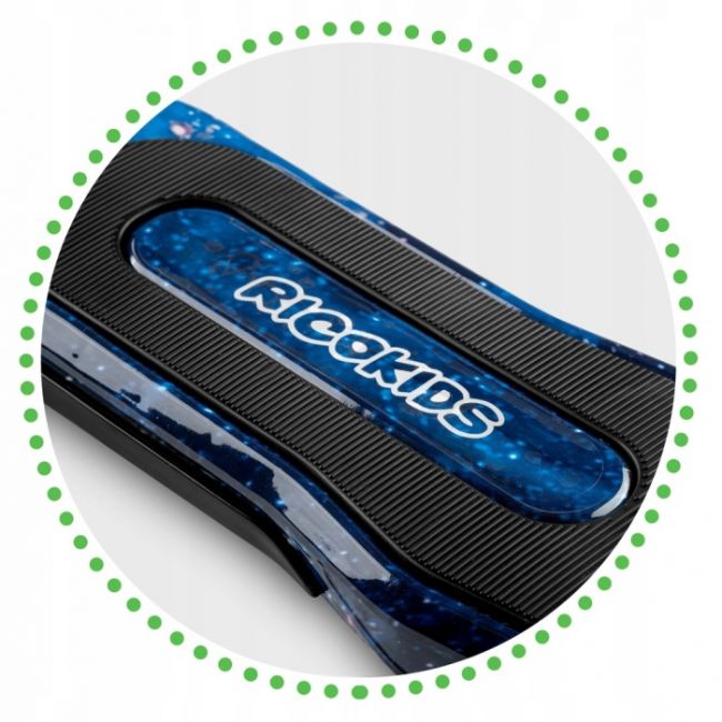 Trotineta cu roti cu led ricokids piko 765012 - negru - albastru edeedi765012
