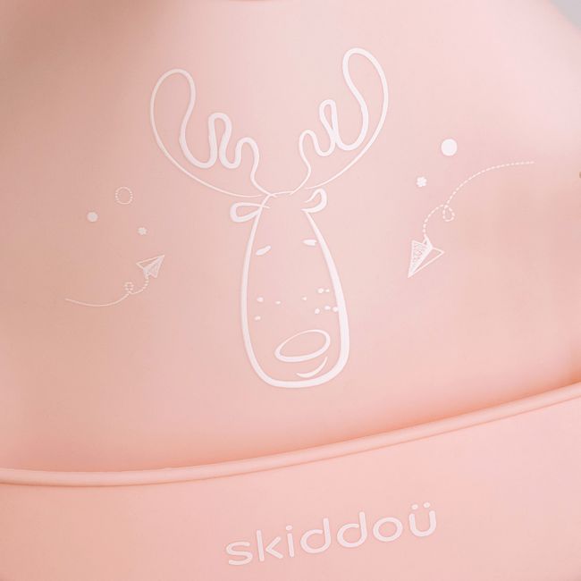 Baveta din silicon Smekke, Skiddou, Keep Pink, Roz JEMsk_2090032