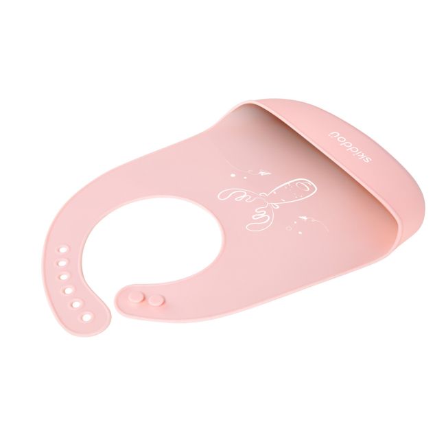 Baveta din silicon Smekke, Skiddou, Keep Pink, Roz JEMsk_2090032
