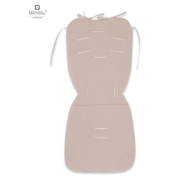 MimiNu - Salteluta pentru carucior, Reversibila, Cu doua fete, Din catifea matlasata si bumbac, Materiale certificate Oeko Tex Standard 100, Dimensiune 78 x 34 cm, Design, Calm Forest Natural/Nugat BYN6426972017732