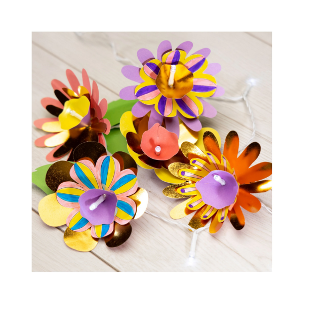 Set creativ - floricele cu led