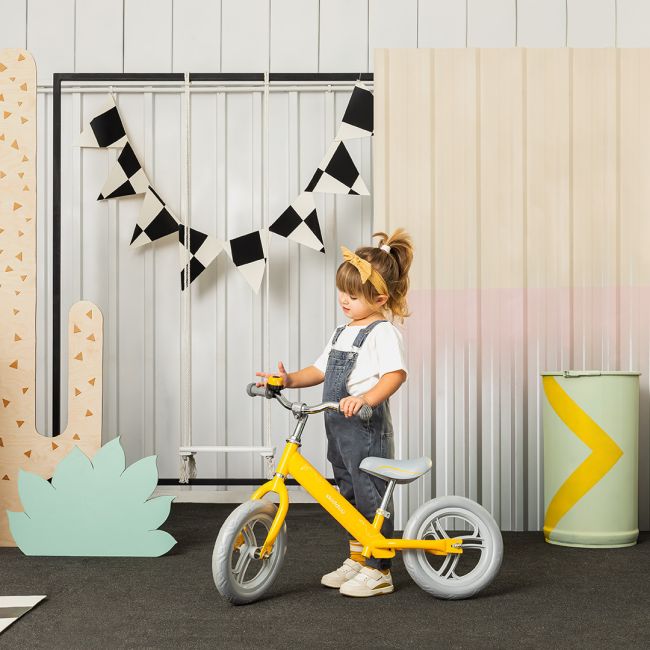 Bicicleta fara pedale Nils, Skiddou, Galben JEMsk_2030013