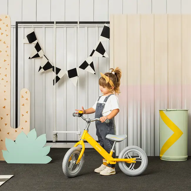 Bicicleta fara pedale Nils, Skiddou, Galben JEMsk_2030013