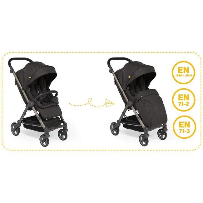 Carucior sport pliabil Skiddou Mell Onyx, ultracompact pentru calatorii, Negru JEMsk_2020061
