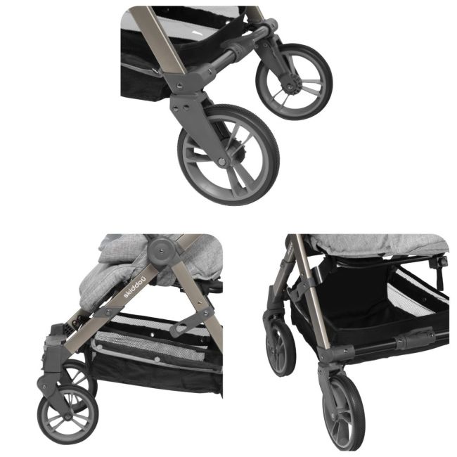 Carucior sport pliabil Skiddou Mell Onyx, ultracompact pentru calatorii, Negru JEMsk_2020061