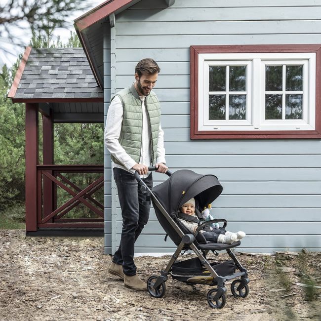 Carucior sport pliabil Skiddou Mell Onyx, ultracompact pentru calatorii, Negru JEMsk_2020061