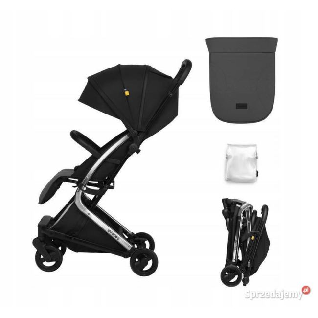 Carucior sport pliabil Skiddou Mikkeli Onyx, ultracompact pentru calatorii, Negru JEMsk_2020121
