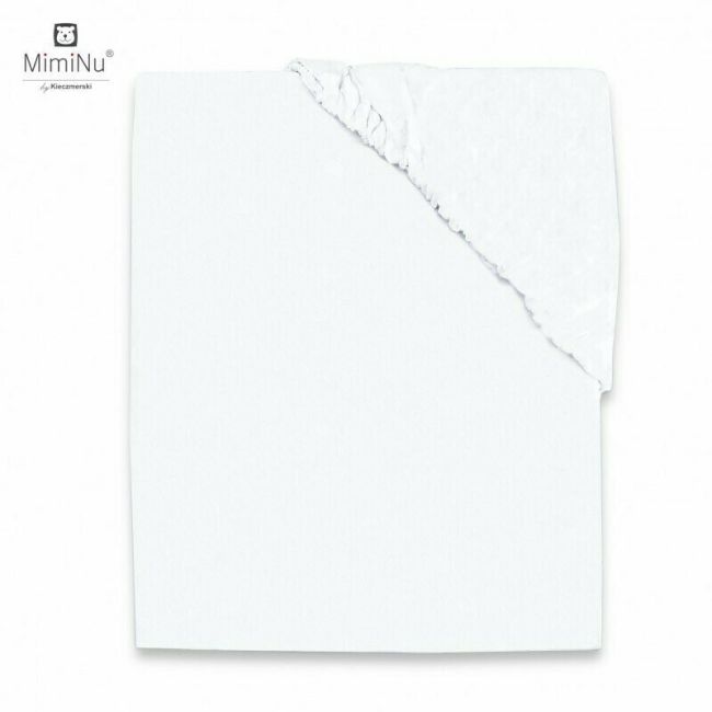 MimiNu - Cearceaf cu elastic pentru patut co-sleeper, Timon, Din bumbac jersey, Dimensiune 87 x 51 cm, Material certificat Oeko Tex Standard 100, White BYN6426972017626
