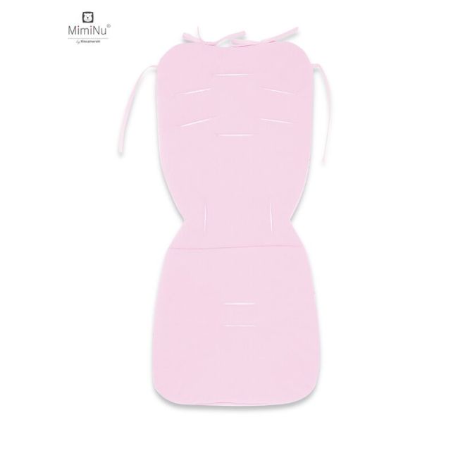 MimiNu - Salteluta pentru carucior, Reversibila, Cu doua fete, Din catifea matlasata si bumbac, Materiale certificate Oeko Tex Standard 100, Dimensiune 78 x 34 cm, Sweet Deer Pink/Pink BYN6426972017824