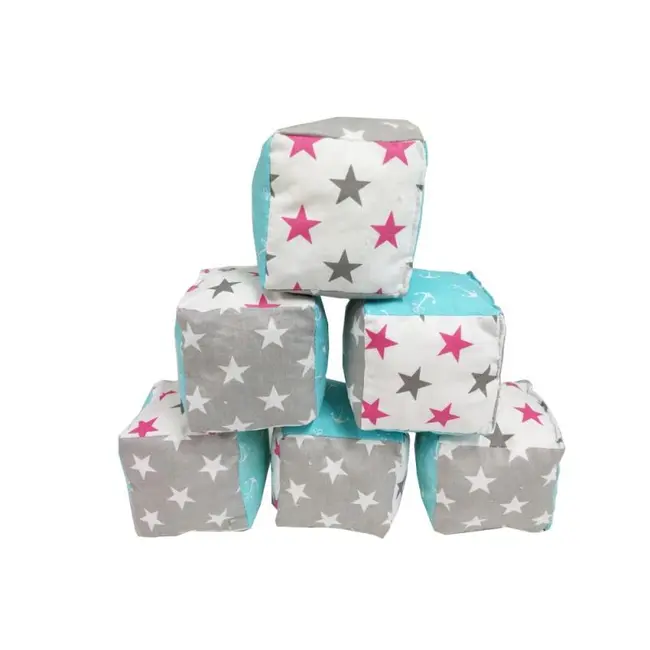 Set 6 cuburi de joaca textile MyKids 10x10 cm 00086166