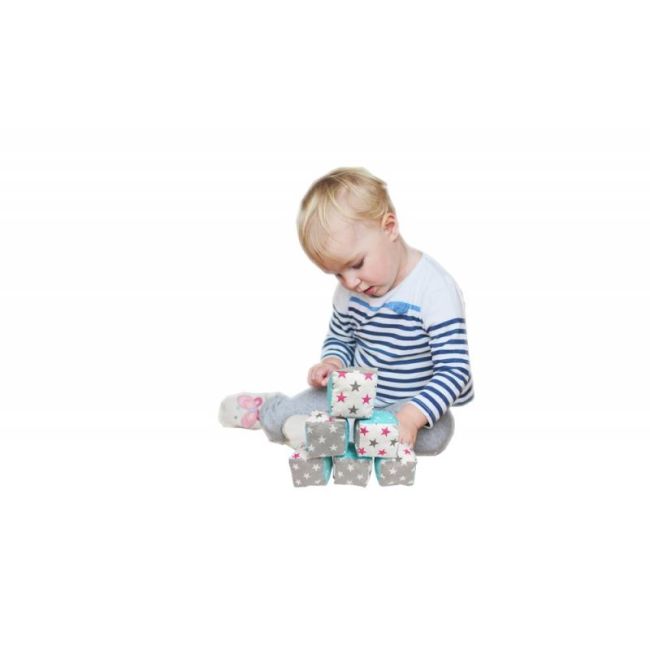 Set 6 cuburi de joaca textile MyKids 10x10 cm 00086166