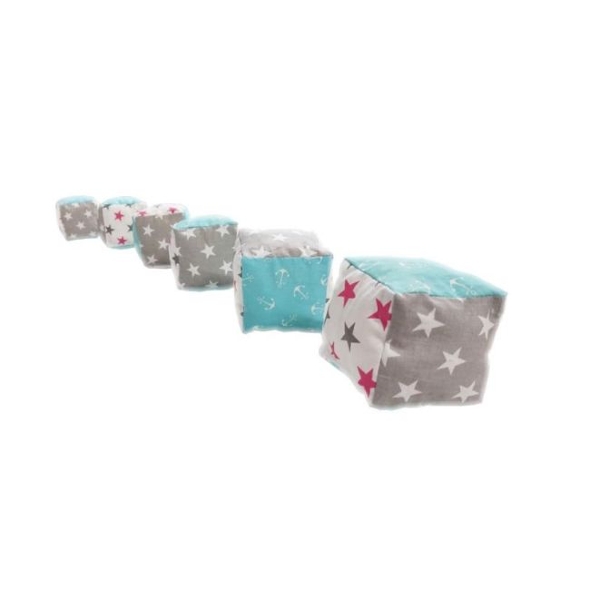 Set 6 cuburi de joaca textile MyKids 10x10 cm 00086166